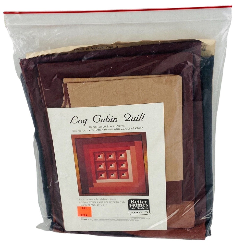 Better Homes & Gardens Log Cabin Quilt Kit 41"‎ x 41" 1988 Stacy Michell TL-446